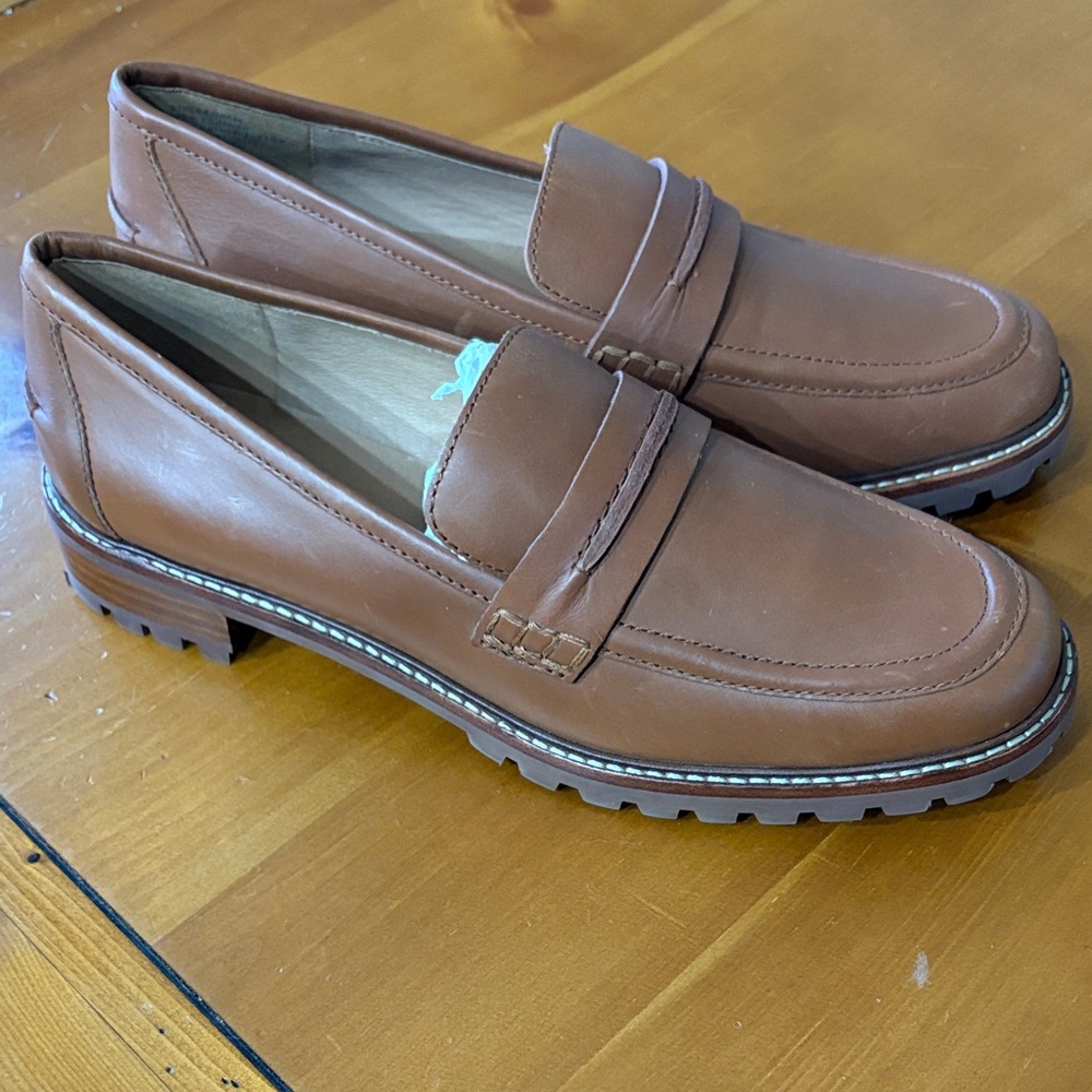 Women’s Madewell Brown Leather Penny Loafers